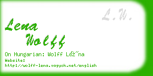 lena wolff business card